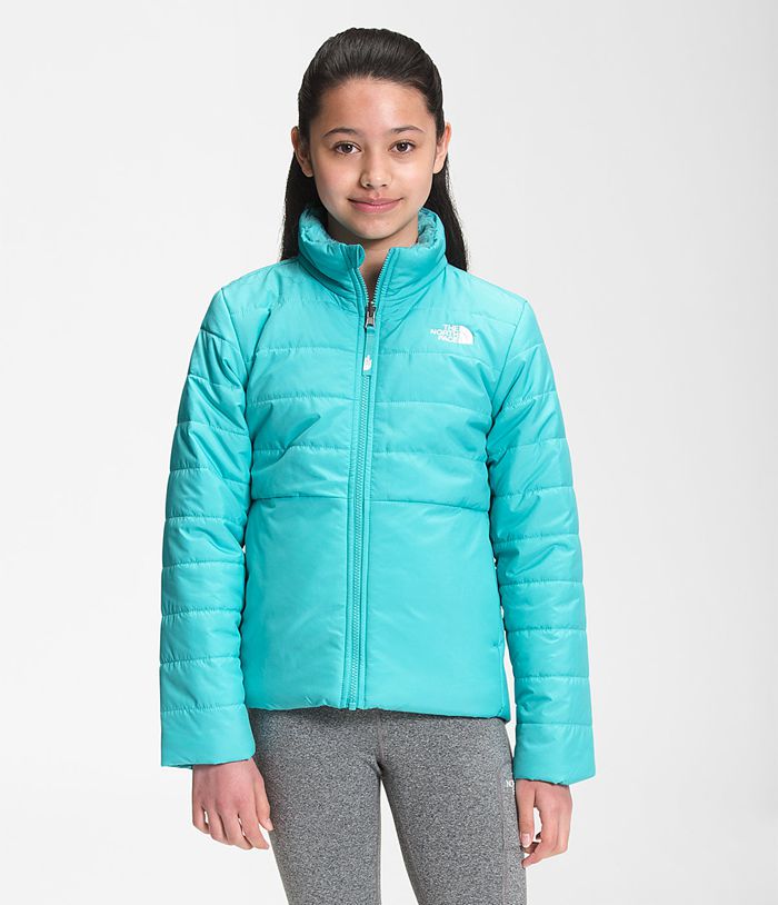 Chaqueta The North Face Niña Reversible Mossbud Swirl - Colombia MYIUFQ294 - Azules